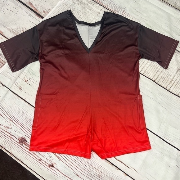 HOTSHOT T-Shirt Onesie generic non brand Ombre Red Size XL - Picture 1 of 8